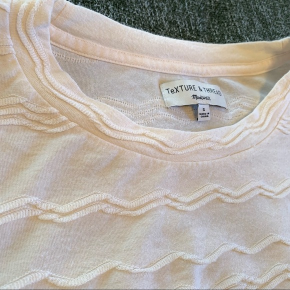 Madewell Scallop-Stripe Cream Top - Picture 3 of 3